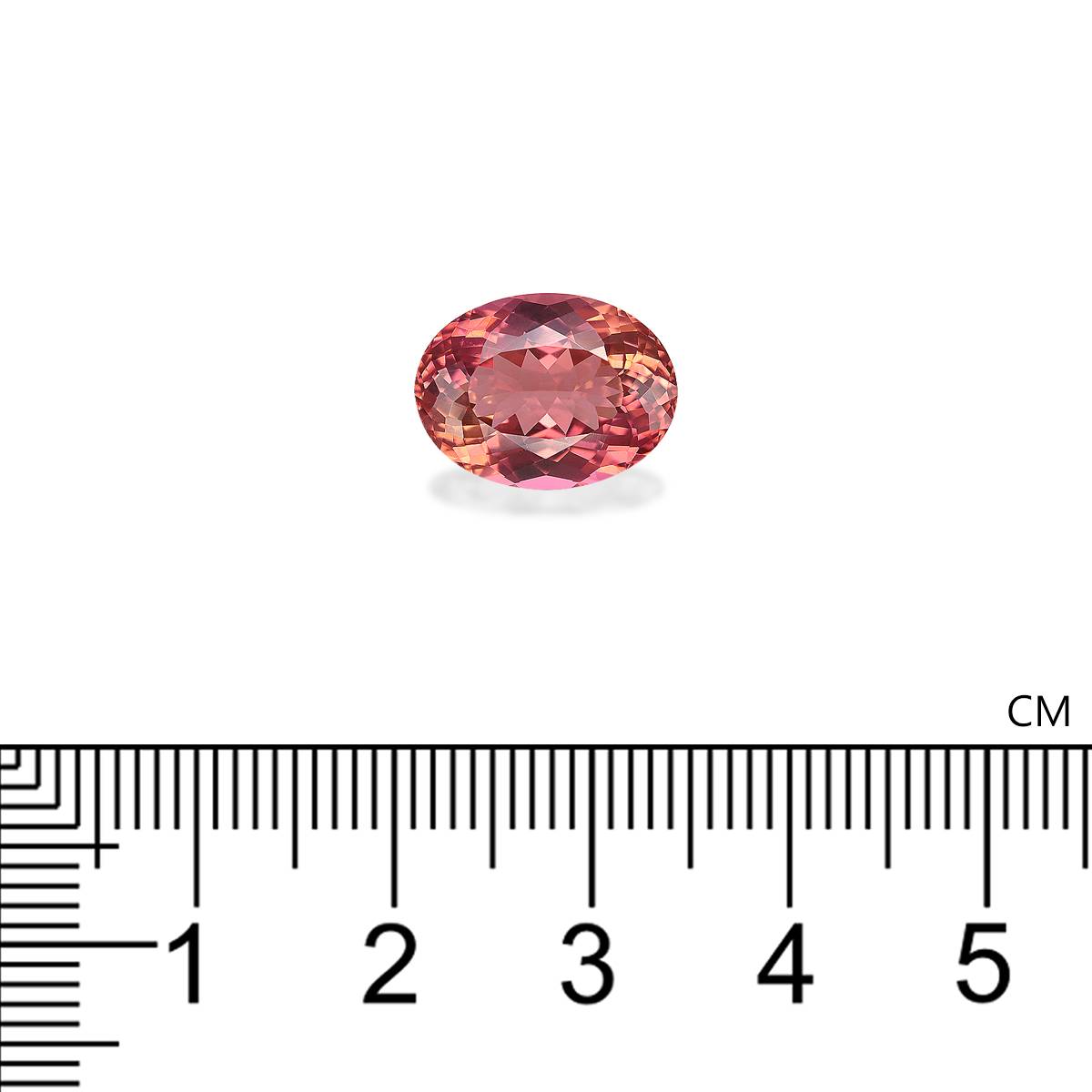 salmon pink pink tourmaline, 5.54ct oval cut — view 4