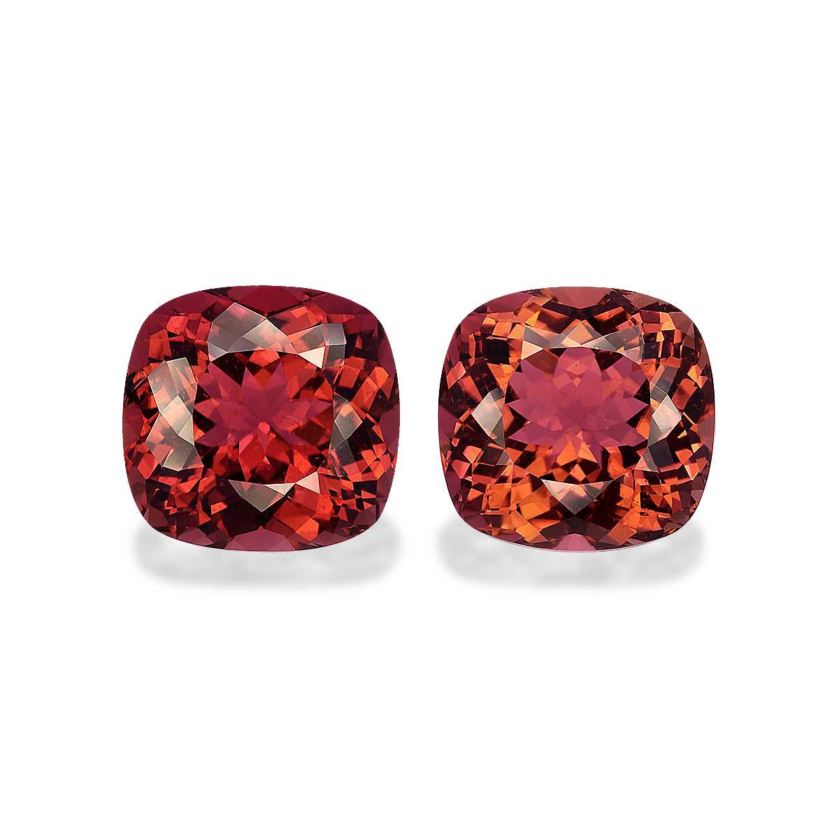 Rosewood Pink Tourmaline 27.22ct - 15mm Pair