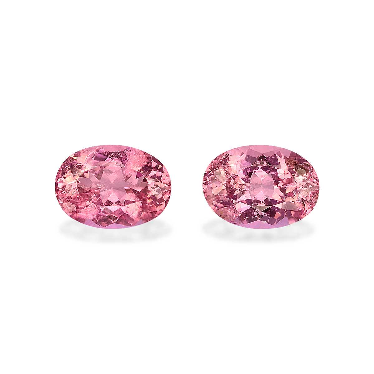 Flower Pink Tourmaline 6.76ct Pair