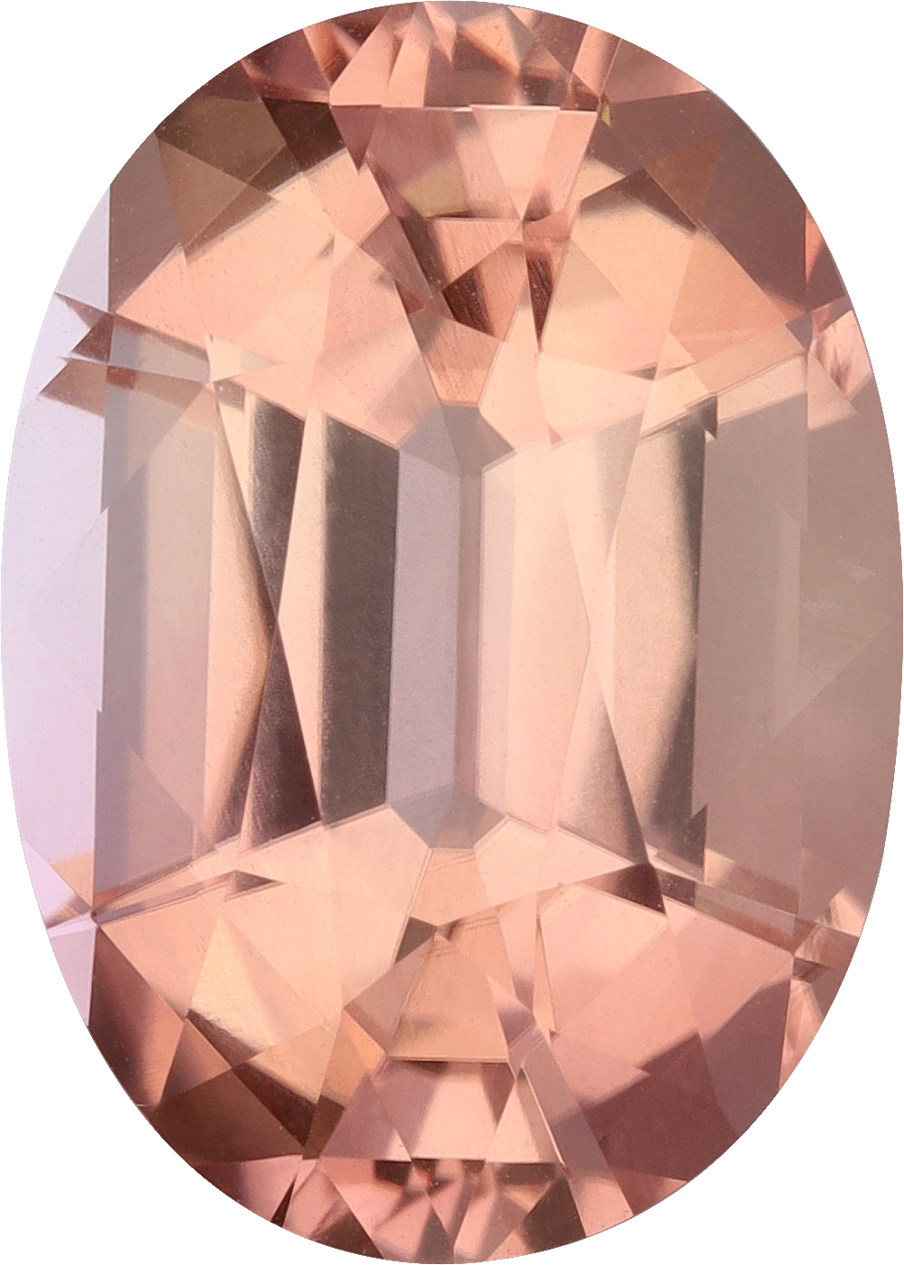 Oval cut pink tourmaline, 13.02 by 9.4 mm, shown at actual size