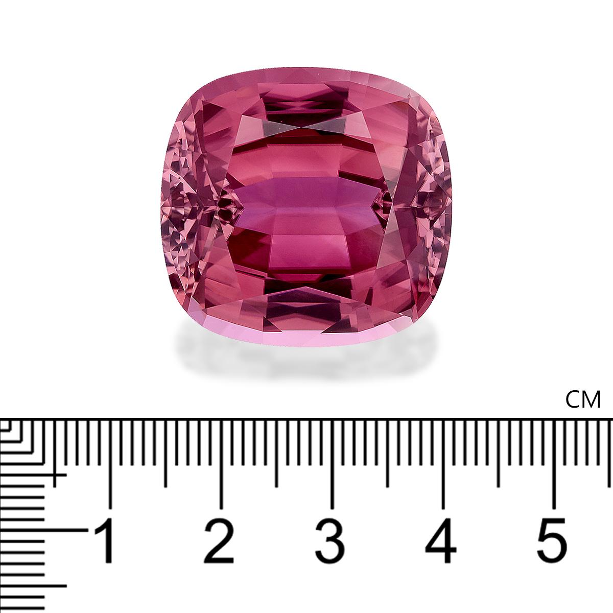 flamingo pink pink tourmaline, 74.6ct cushion cut — view 4