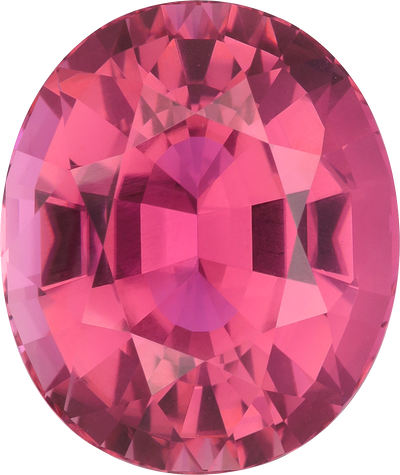 Oval cut mix tourmaline, 24.34 by 20.43 mm, shown at actual size