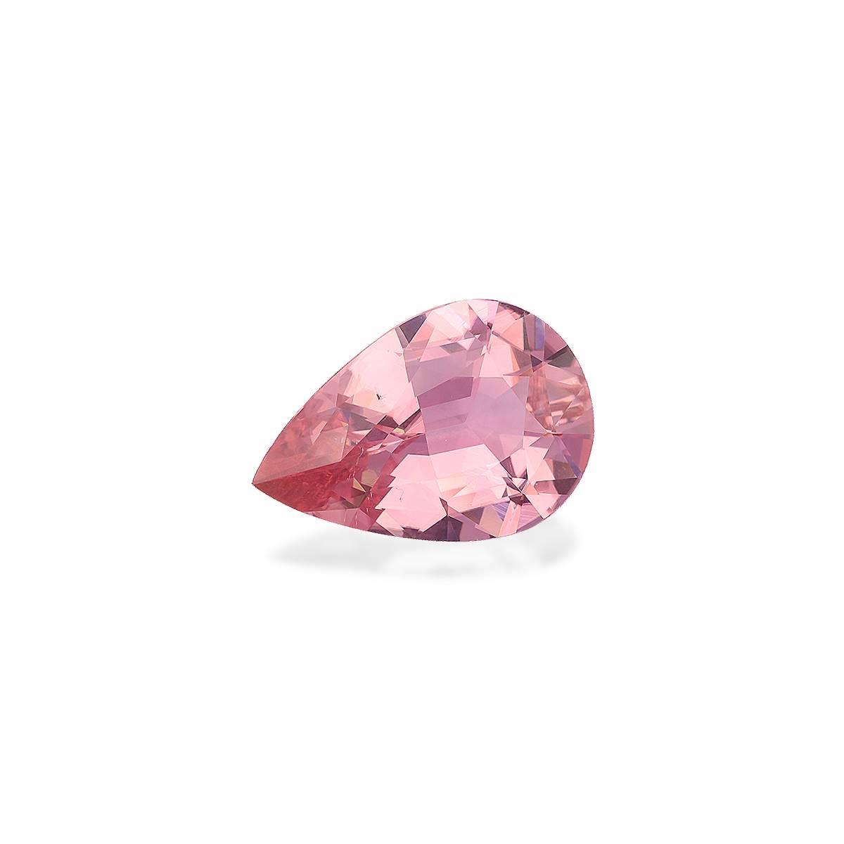 flamingo pink pink tourmaline, 15.09ct pear cut — view 3