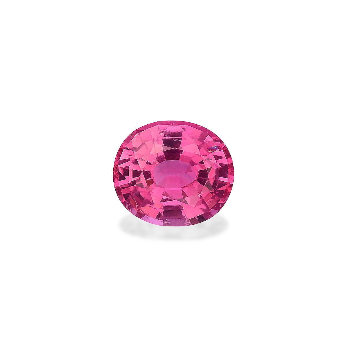 fuscia pink pink tourmaline, 3.88ct oval cut — main view