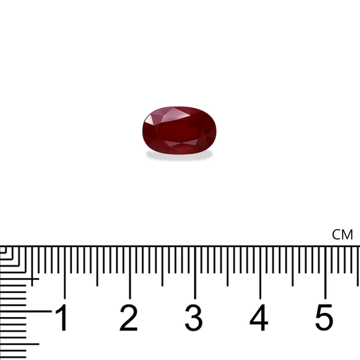 red mozambique ruby, 4.04ct oval cut — view 4