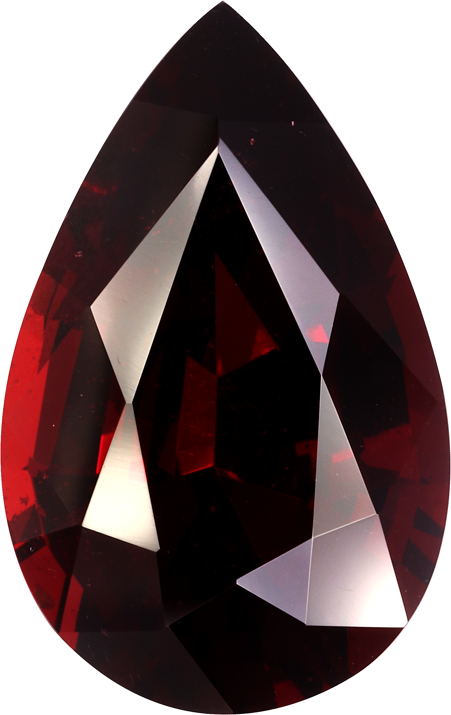 Pear cut rhodolite garnet