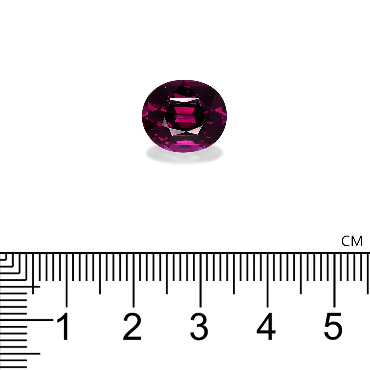 purple umbalite garnet, 7.64ct oval cut — view 4