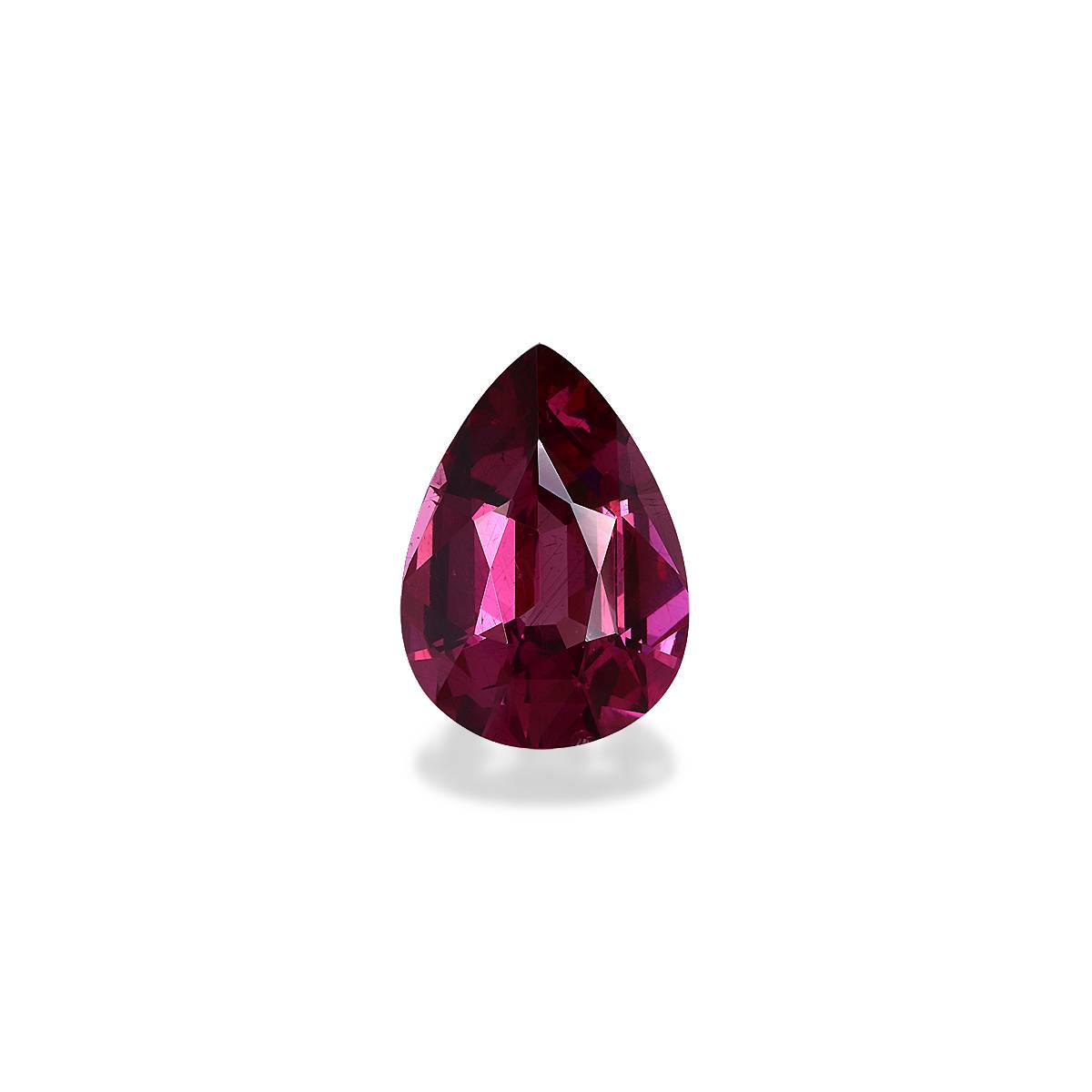 purple umbalite garnet, 5.11ct pear cut — main view