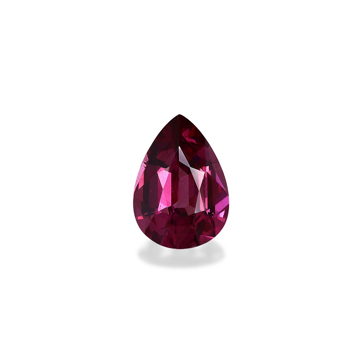 purple umbalite garnet, 5.11ct pear cut — main view