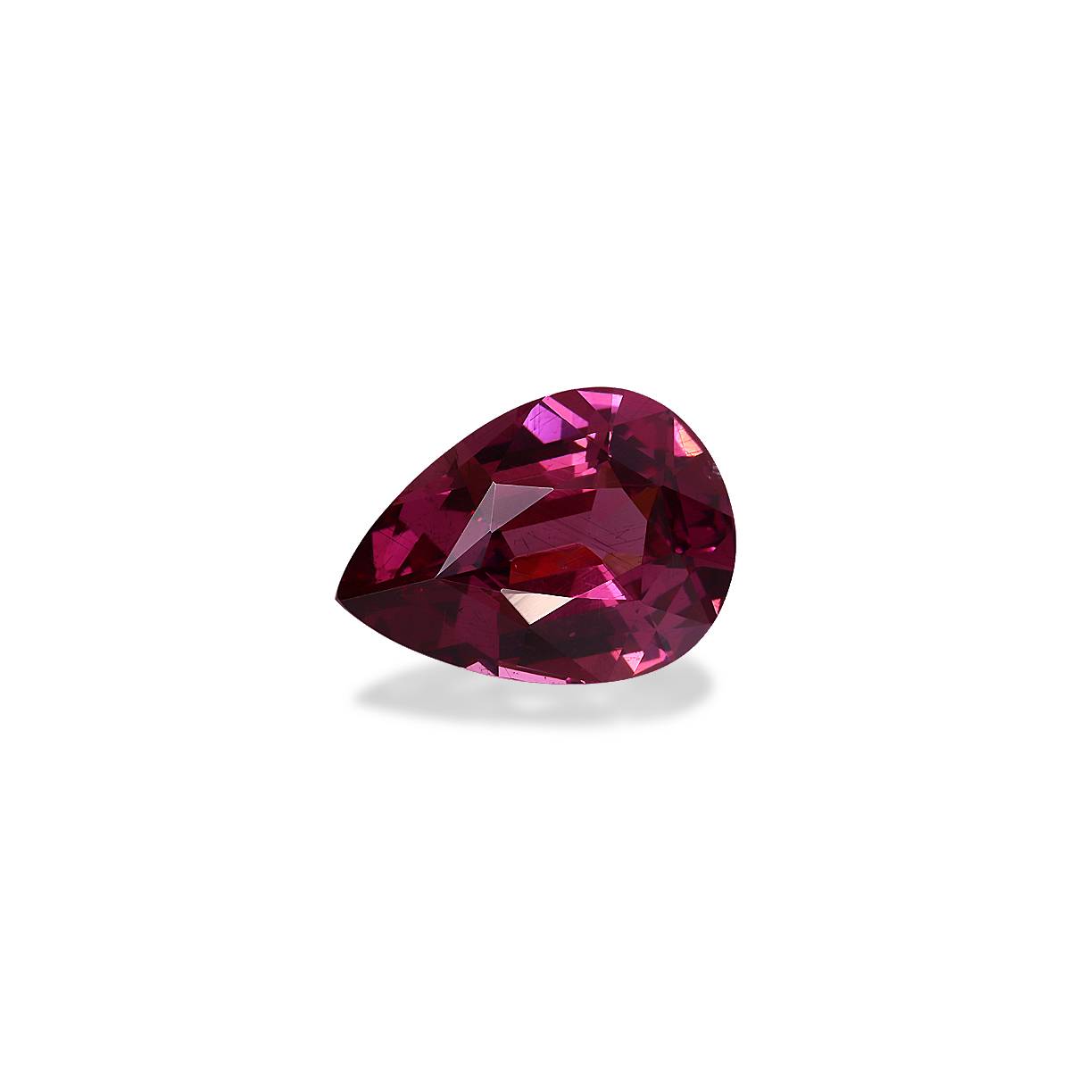purple umbalite garnet, 5.11ct pear cut — view 3