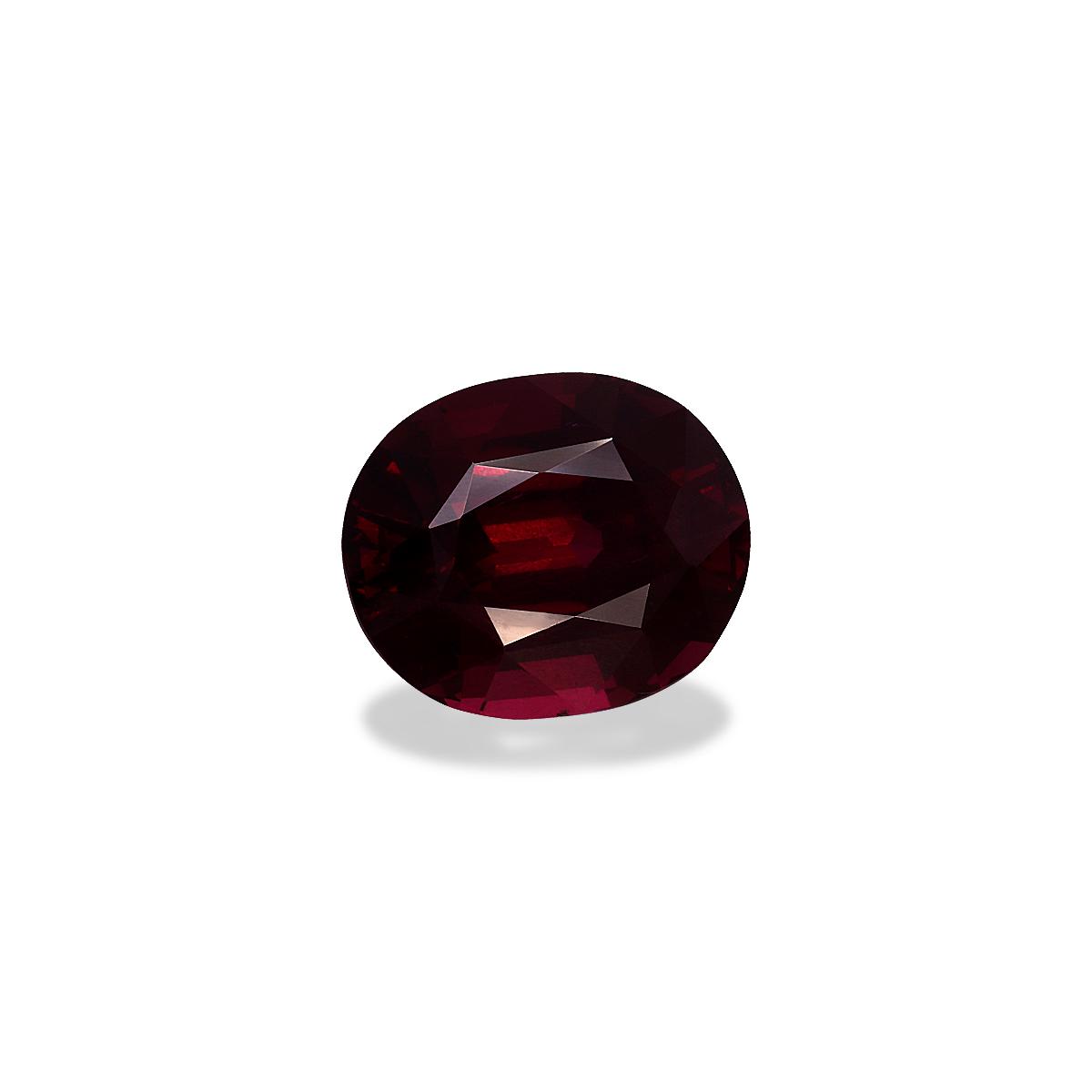 magenta purple umbalite garnet, 11.39ct oval cut — view 3