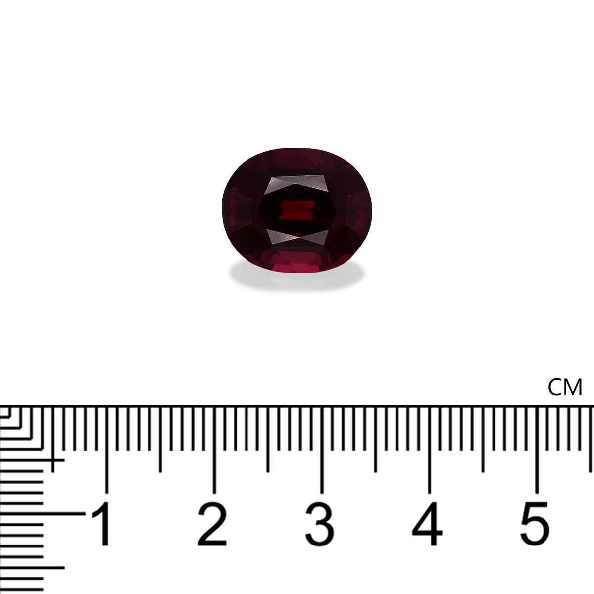 magenta purple umbalite garnet, 11.39ct oval cut — view 4