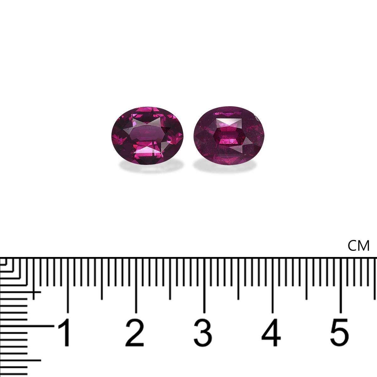 purple umbalite garnet, 7.83ct oval cut — view 4
