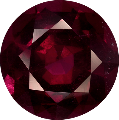 Round cut umbalite garnet, 10.34 by 10.23 mm, shown at actual size