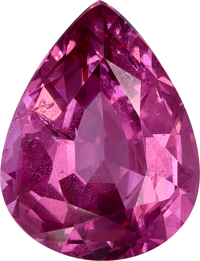 Pear cut rose garnet, 13.59 by 10.46 mm, shown at actual size