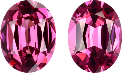 Oval cut rose garnet, 8.94 by 6.72 mm, shown at actual size