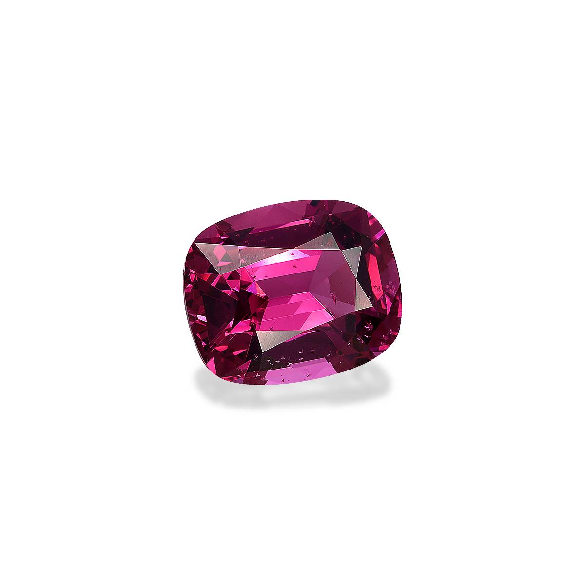 bubblegum pink rose garnet, 10.79ct cushion cut — view 3