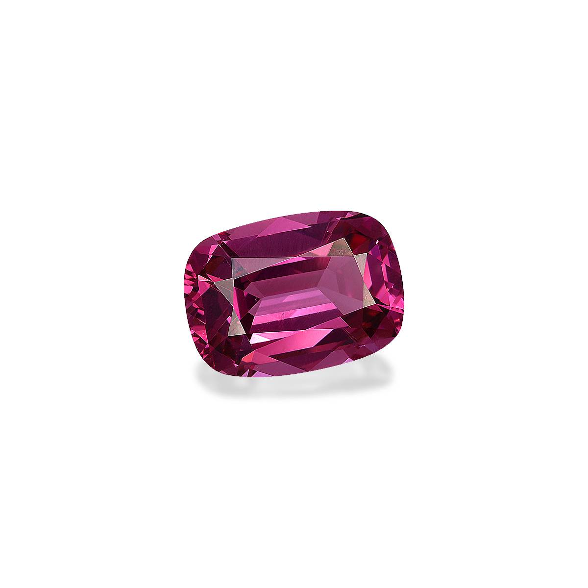 bubblegum pink rose garnet, 7.85ct cushion cut — view 3
