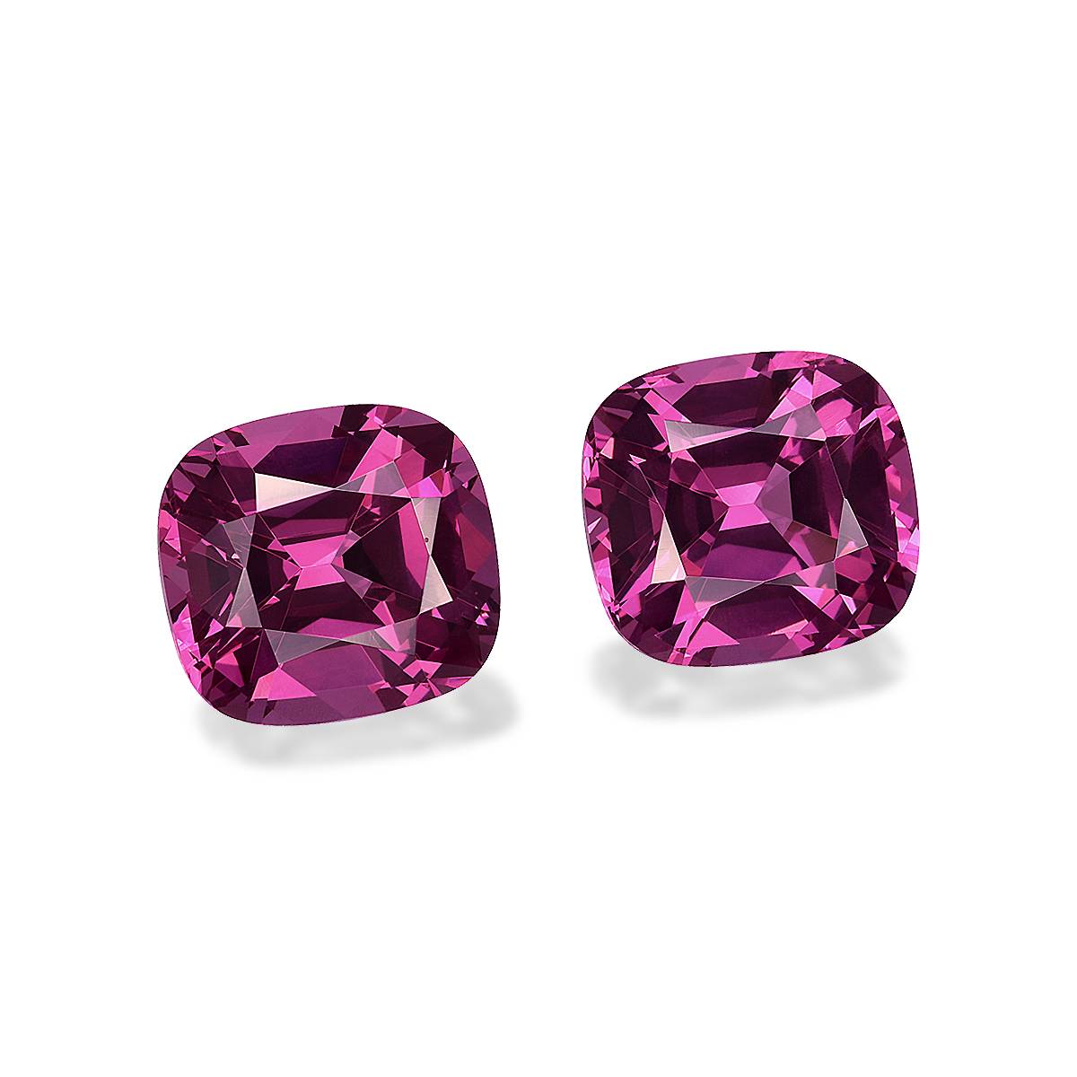 bubblegum pink rose garnet, 8.87ct cushion cut — view 3