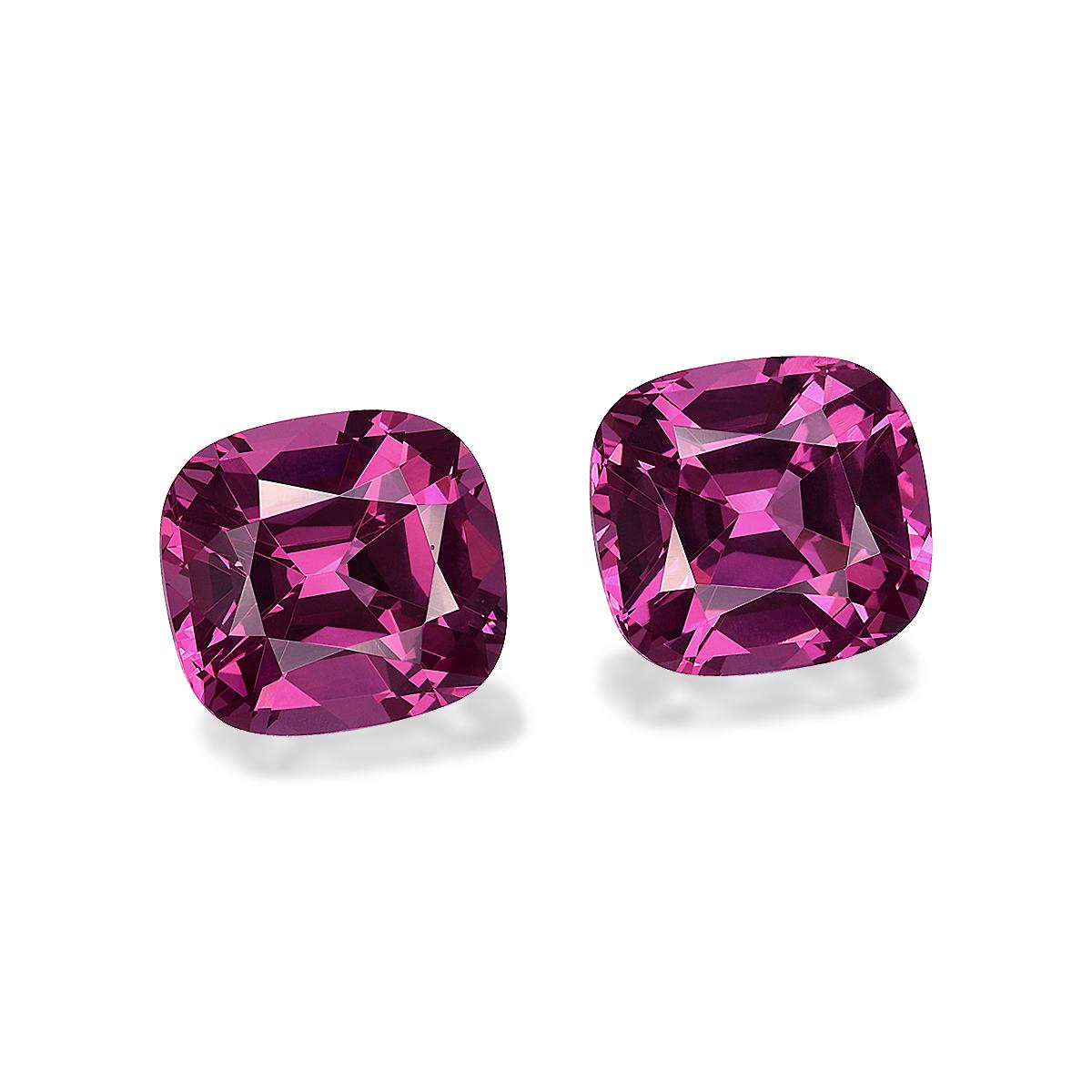 bubblegum pink rose garnet, 8.87ct cushion cut — view 3