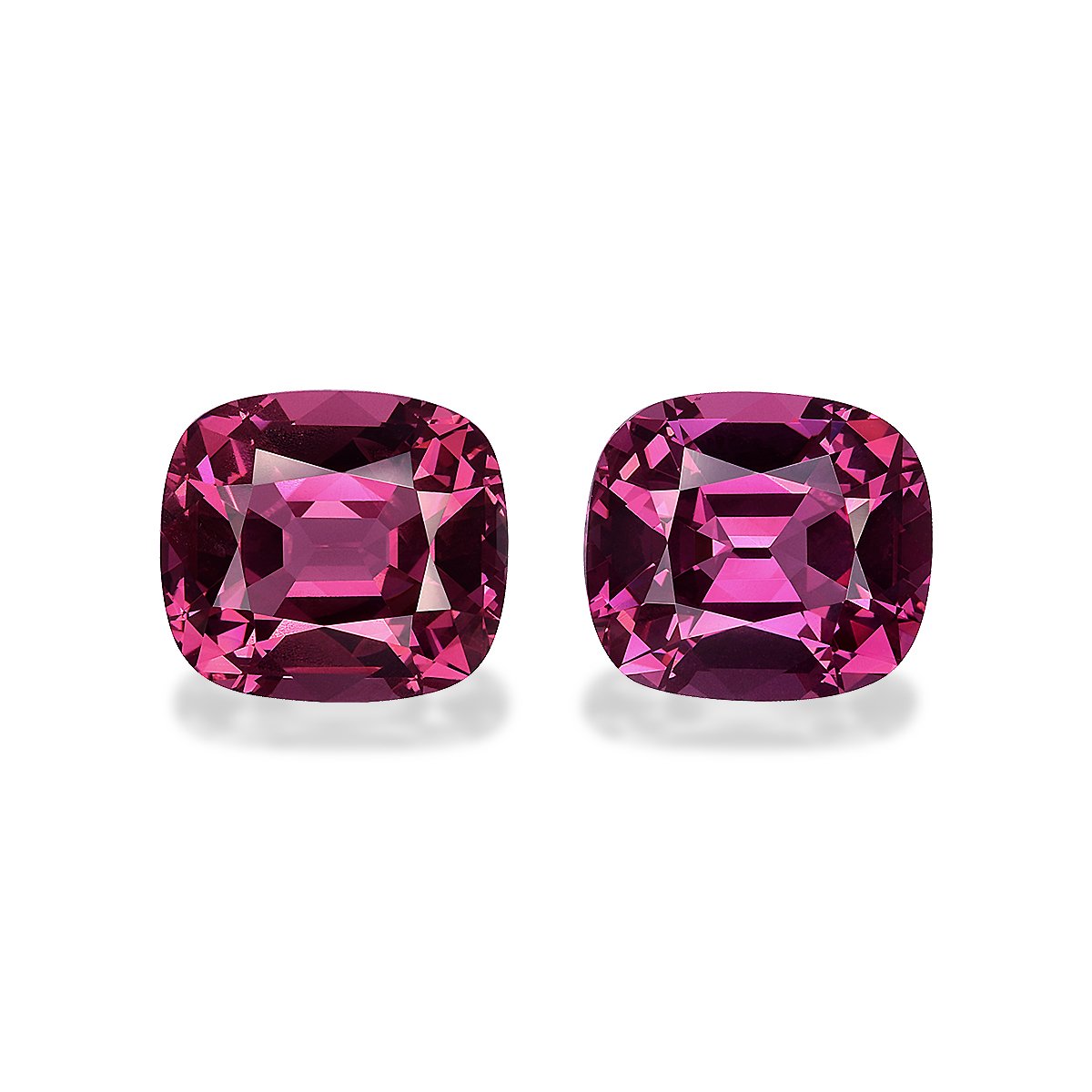 flamingo pink rose garnet, 8.19ct cushion cut — main view
