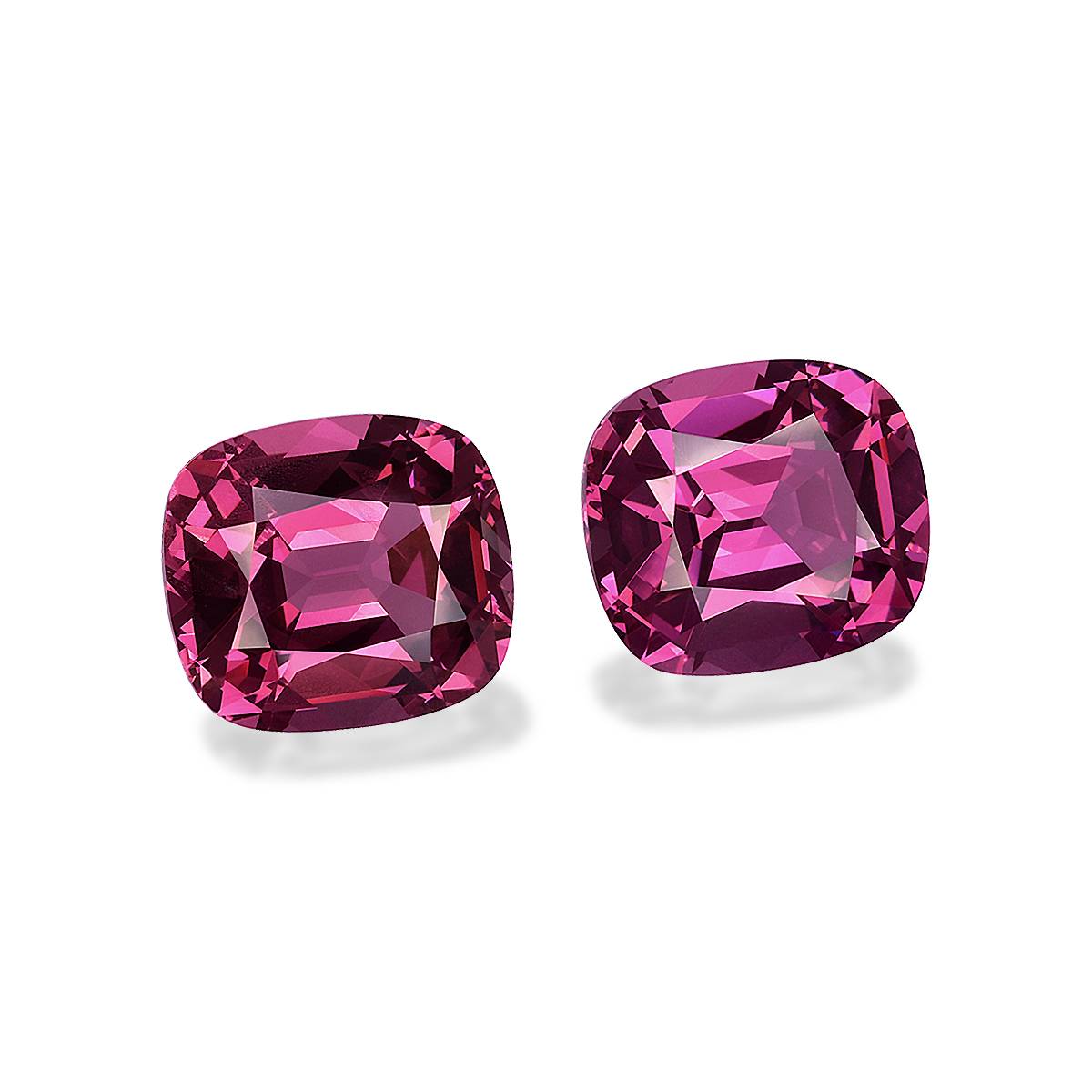 flamingo pink rose garnet, 8.19ct cushion cut — view 3