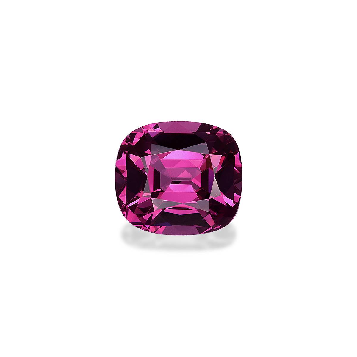 bubblegum pink rose garnet, 5.58ct cushion cut — main view