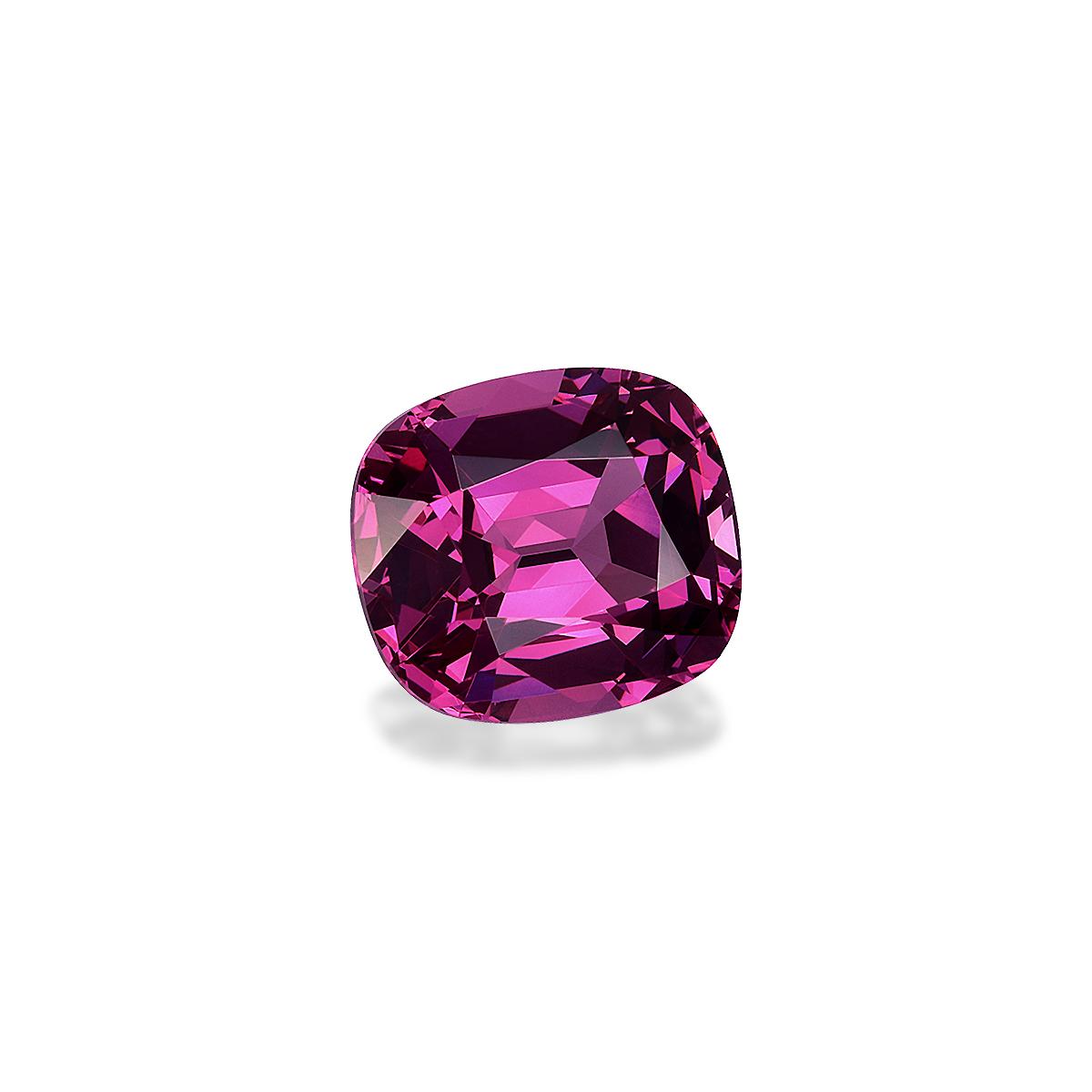 bubblegum pink rose garnet, 5.58ct cushion cut — view 3