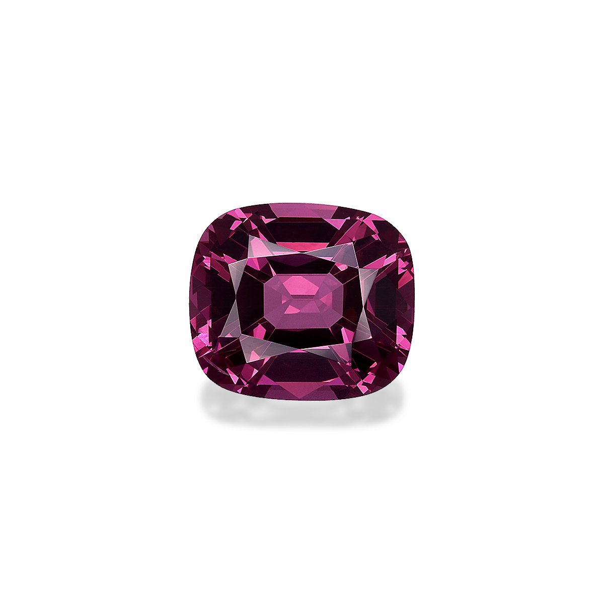bubblegum pink rose garnet, 5.17ct cushion cut — main view