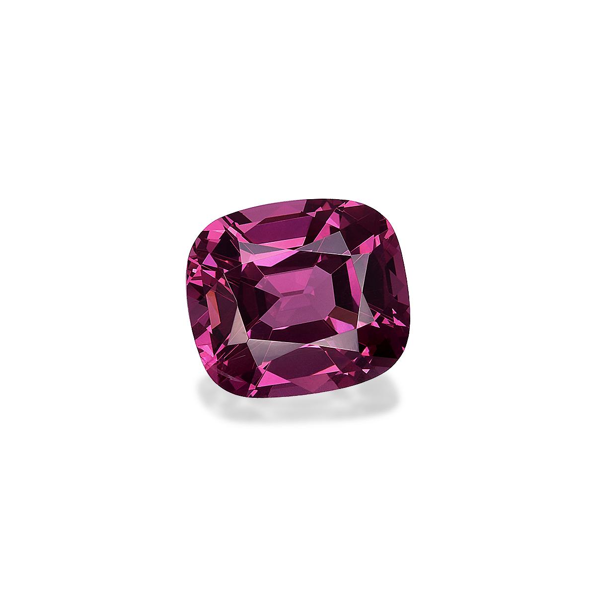 bubblegum pink rose garnet, 5.17ct cushion cut — view 3