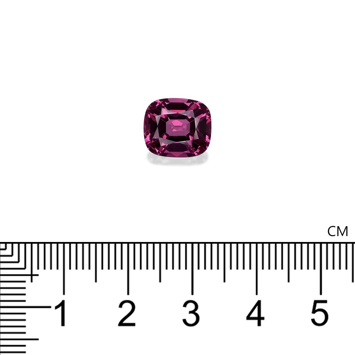 bubblegum pink rose garnet, 5.17ct cushion cut — view 4