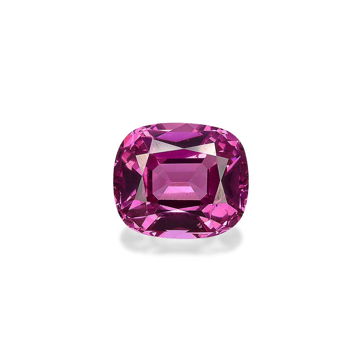 bubblegum pink rose garnet, 3.73ct cushion cut — main view