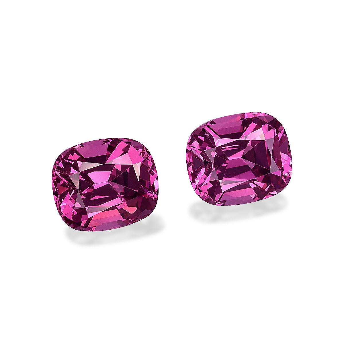 bubblegum pink rose garnet, 8.36ct cushion cut — view 3