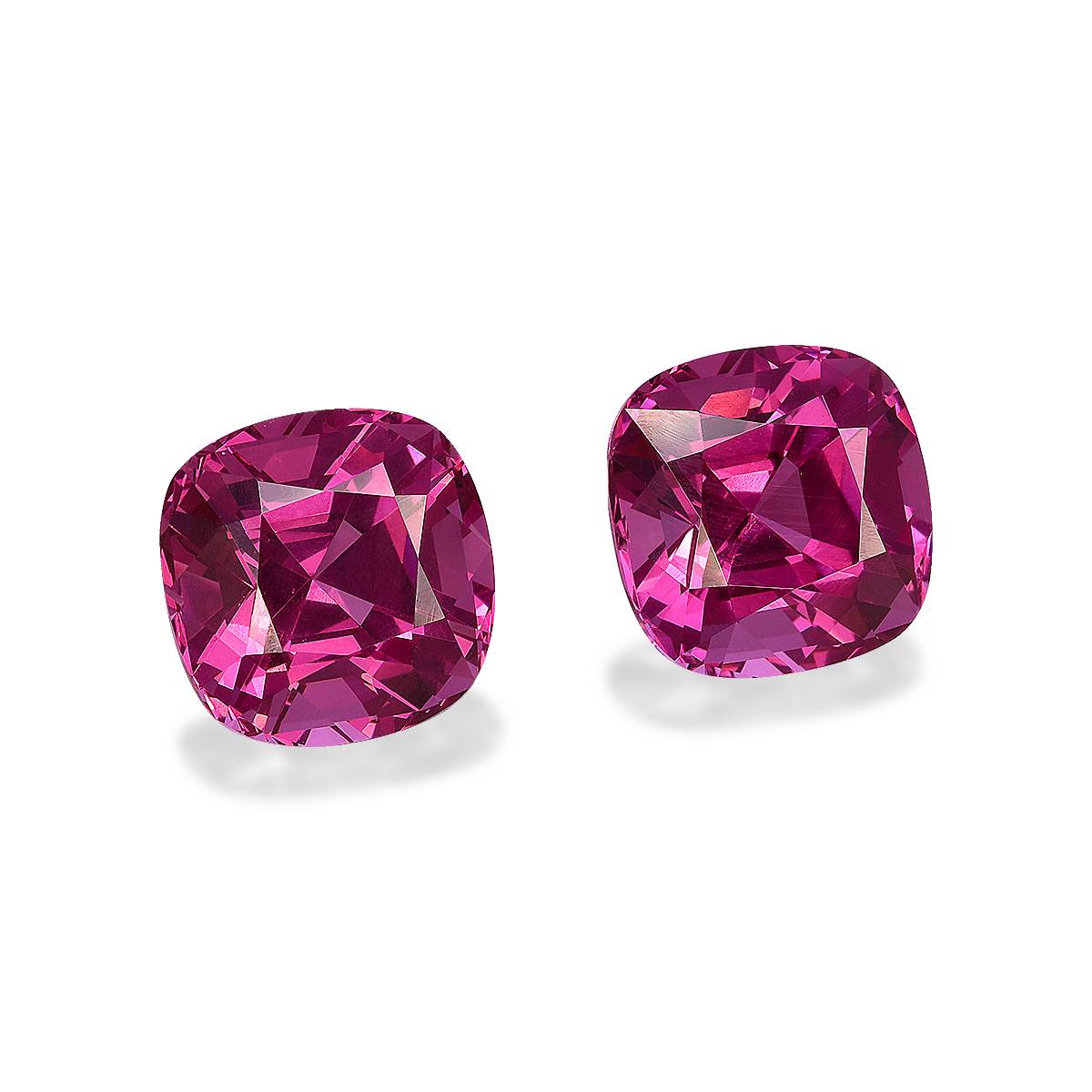 bubblegum pink rose garnet, 15.27ct cushion cut — view 3
