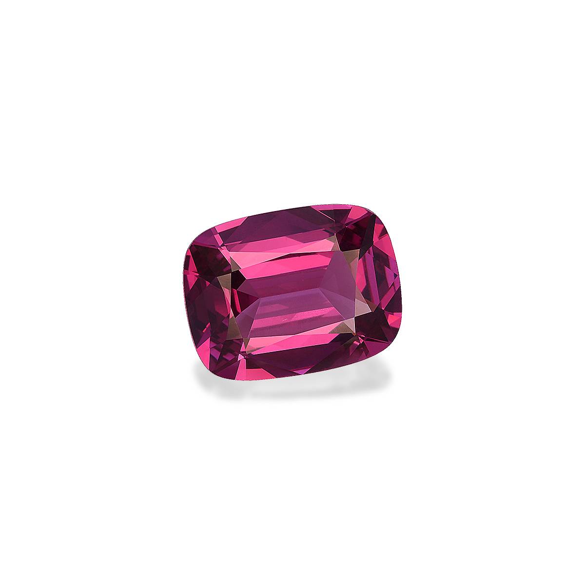 bubblegum pink rose garnet, 6.3ct cushion cut — view 3