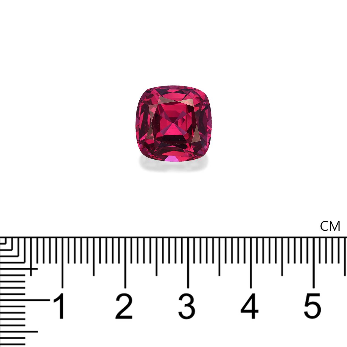 bubblegum pink rose garnet, 9.79ct cushion cut — view 4