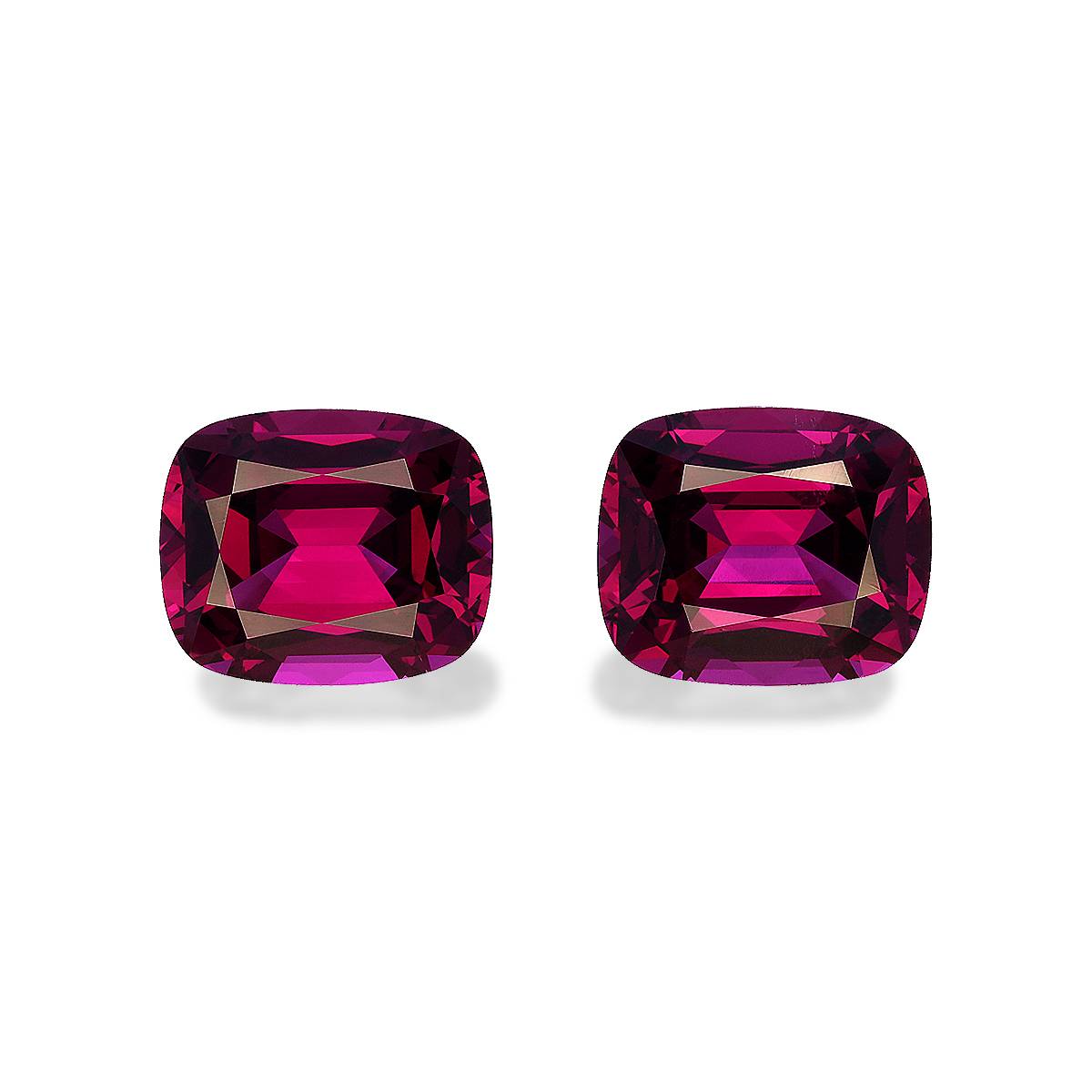 Vivid Magenta Purple Umbalite Garnet 13.62ct - 12x10mm Pair