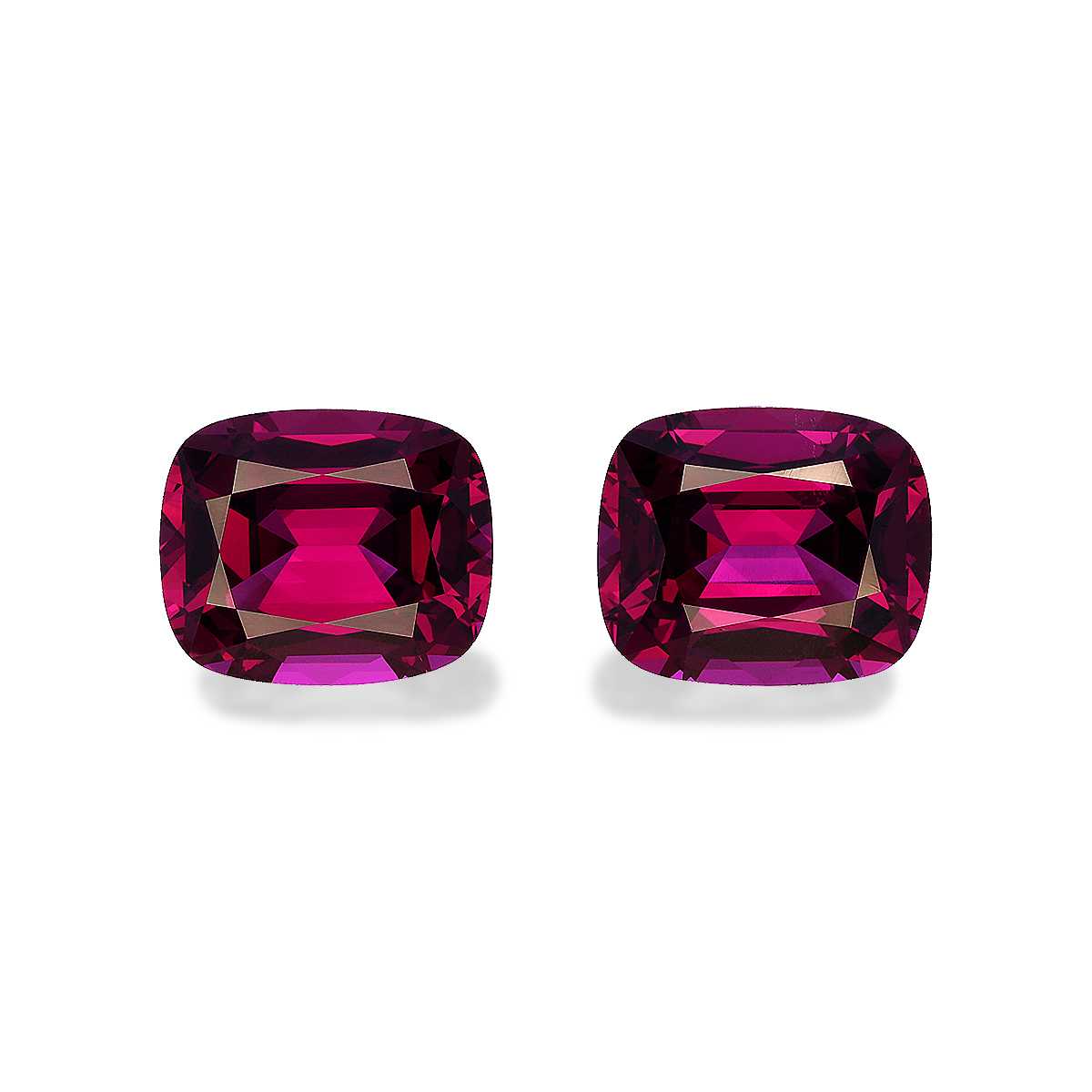 Vivid Magenta Purple Umbalite Garnet 13.62ct - 12x10mm Pair