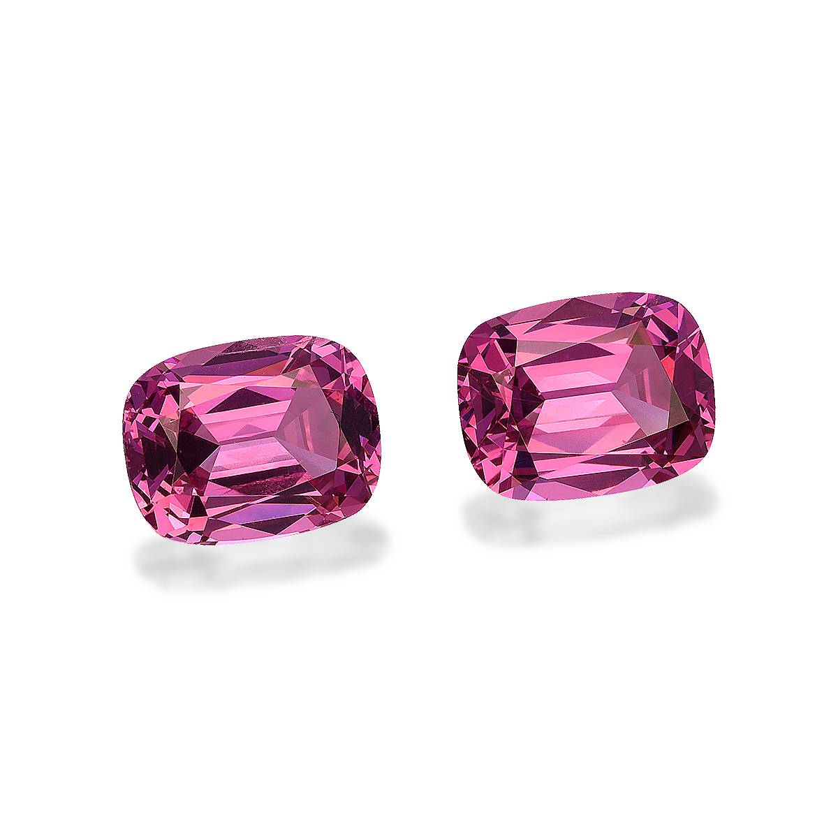 bubblegum pink rose garnet, 6.97ct cushion cut — view 3