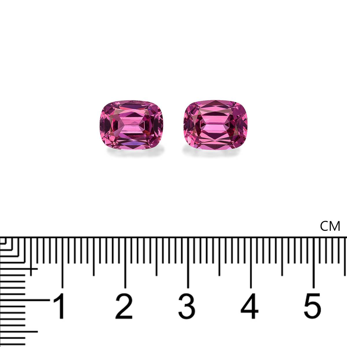 bubblegum pink rose garnet, 6.97ct cushion cut — view 4