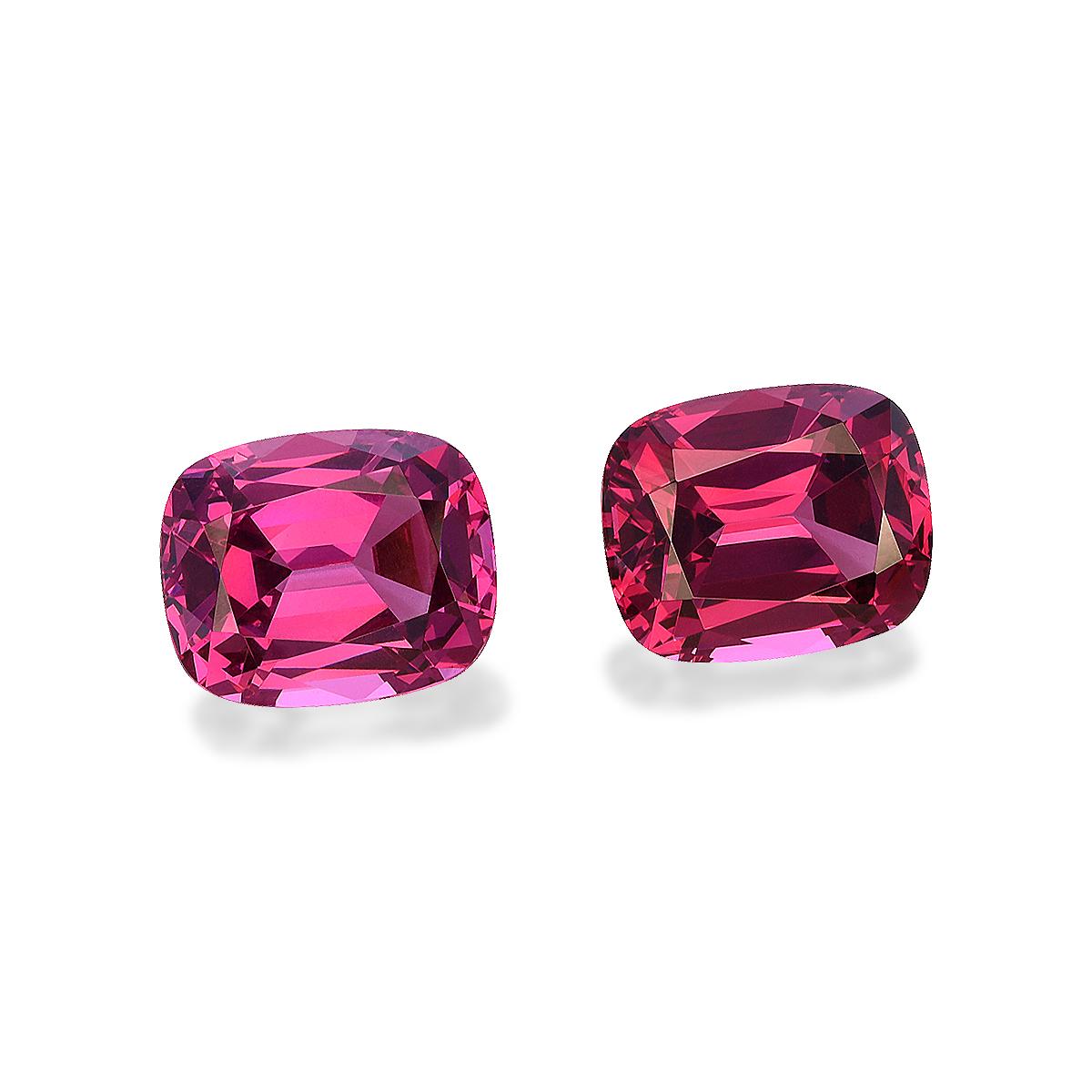 bubblegum pink rose garnet, 11.35ct cushion cut — view 3