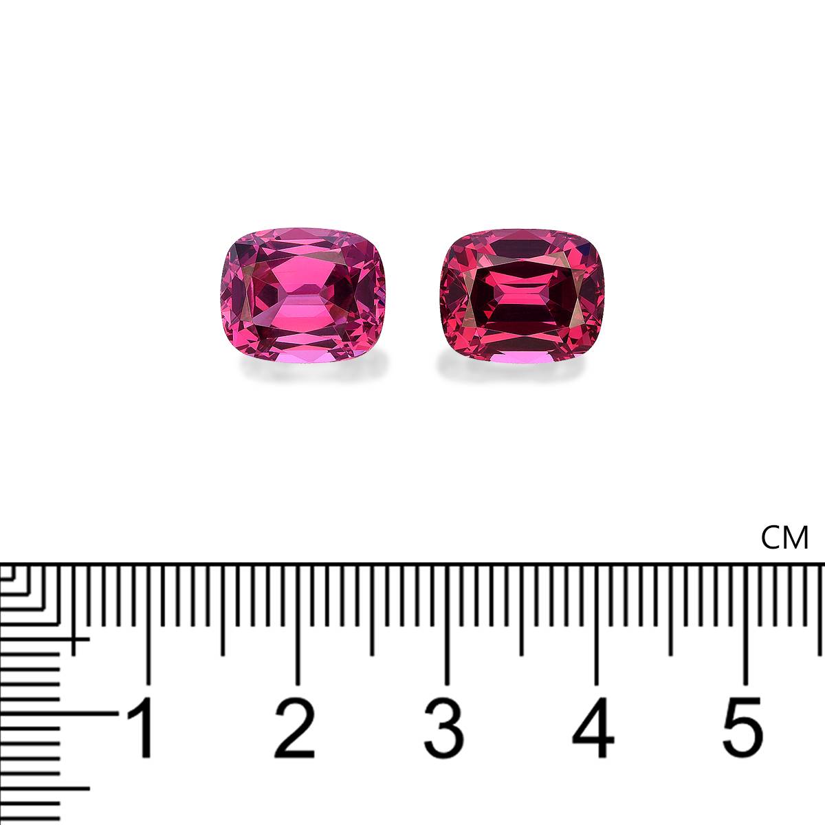 bubblegum pink rose garnet, 11.35ct cushion cut — view 4