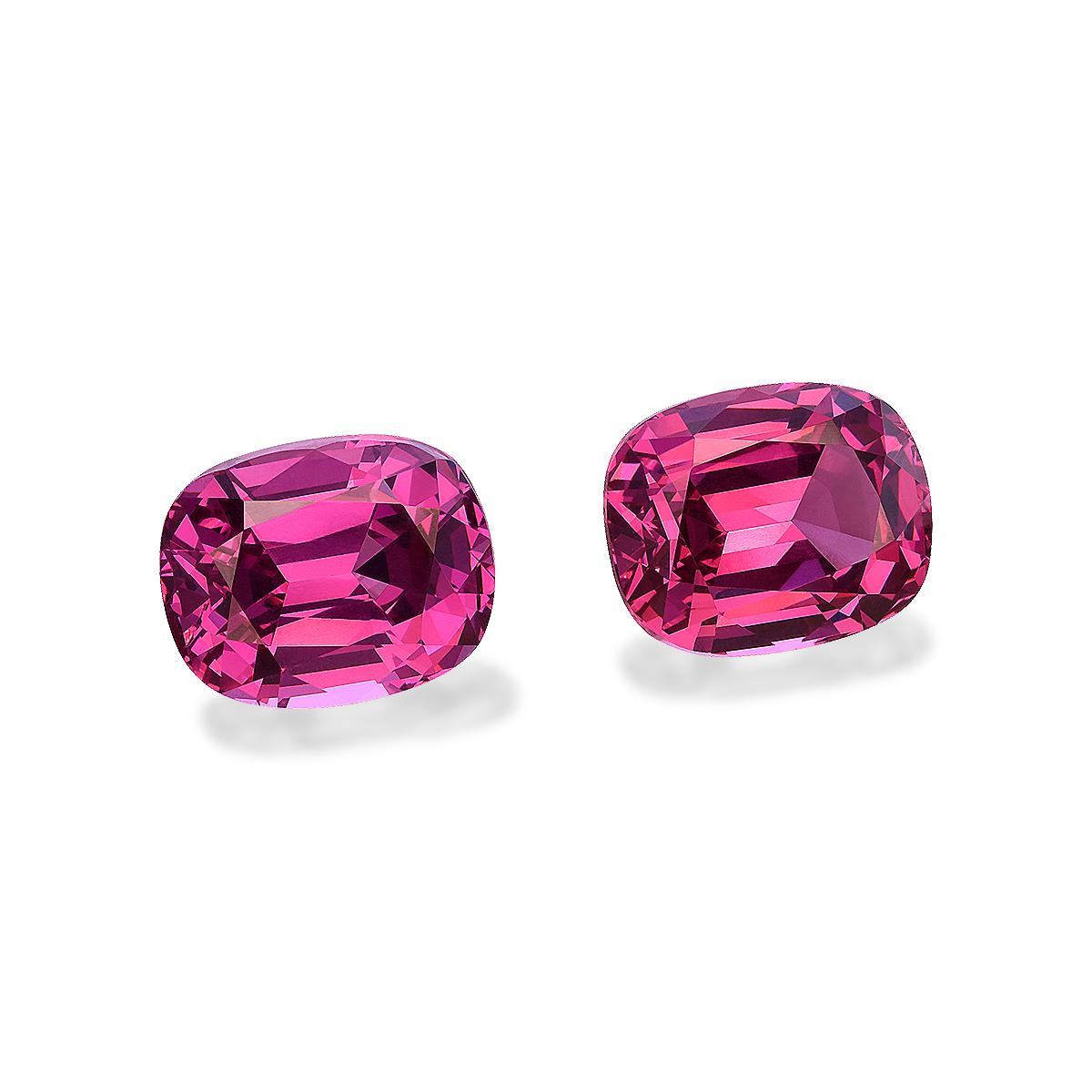 bubblegum pink rose garnet, 9.74ct cushion cut — view 3