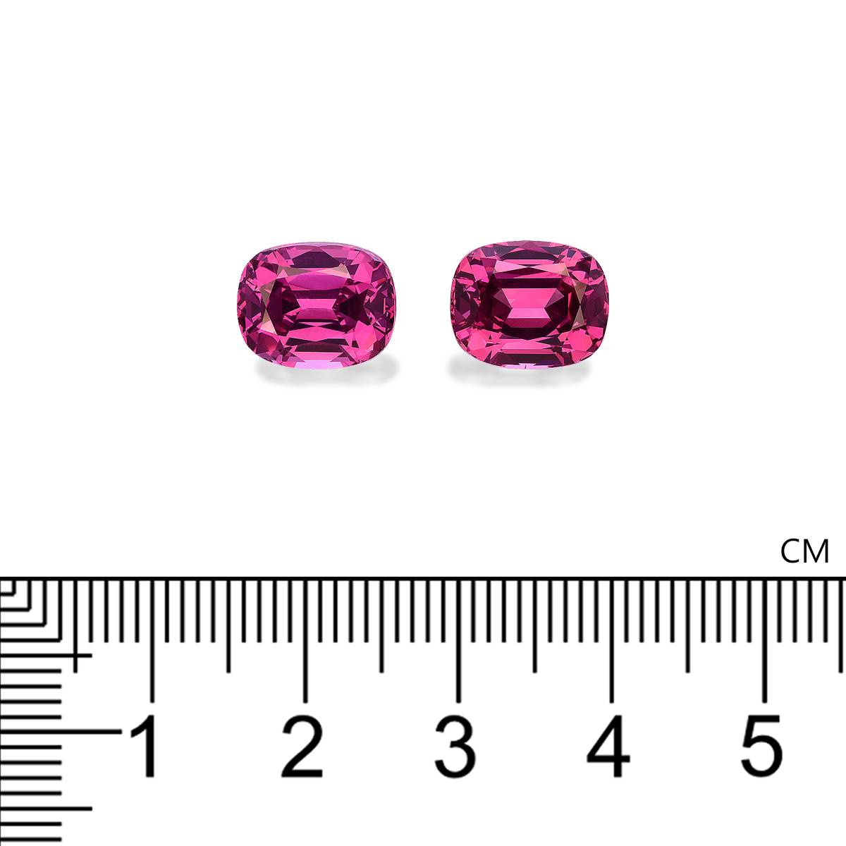 bubblegum pink rose garnet, 9.74ct cushion cut — view 4