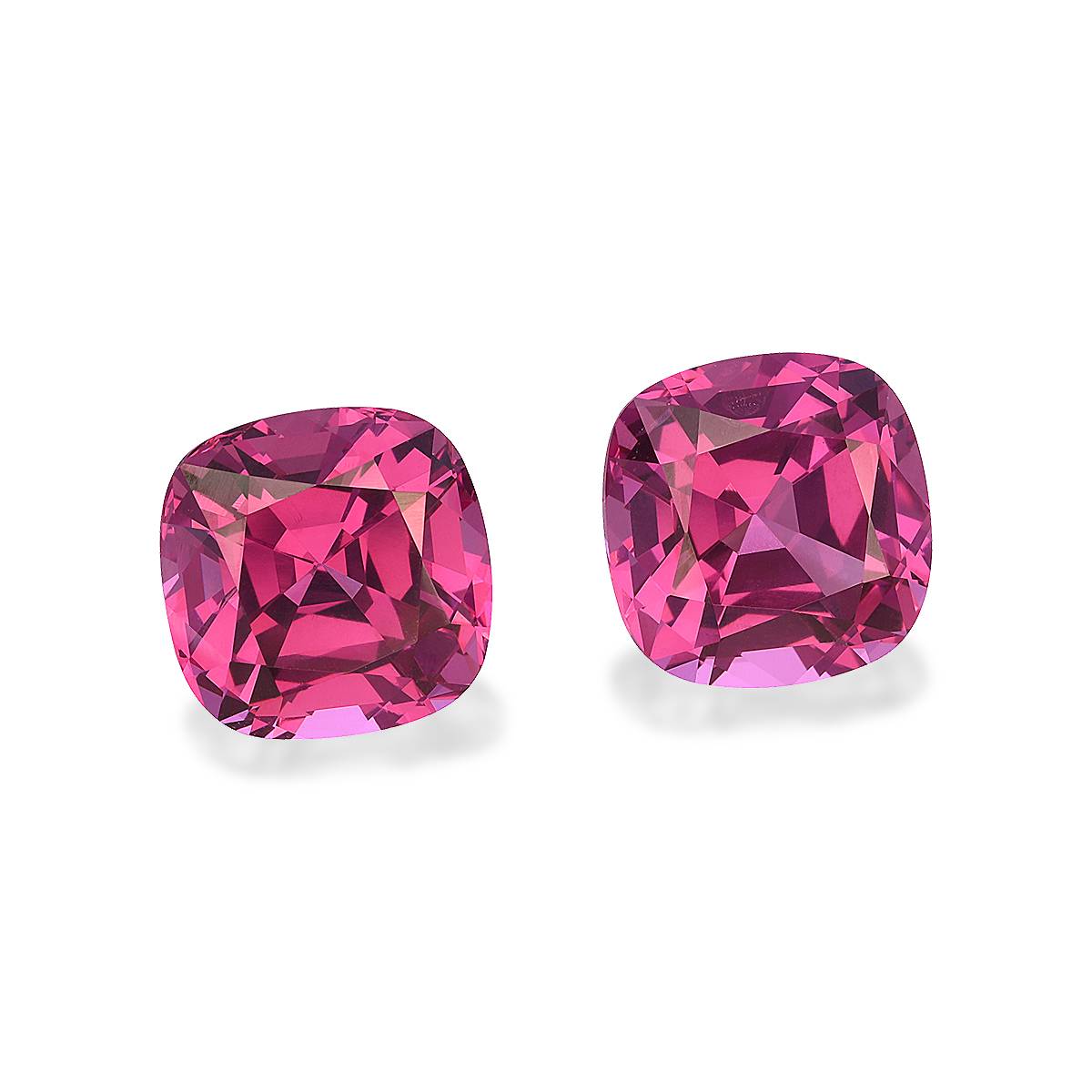bubblegum pink rose garnet, 7.91ct cushion cut — view 3