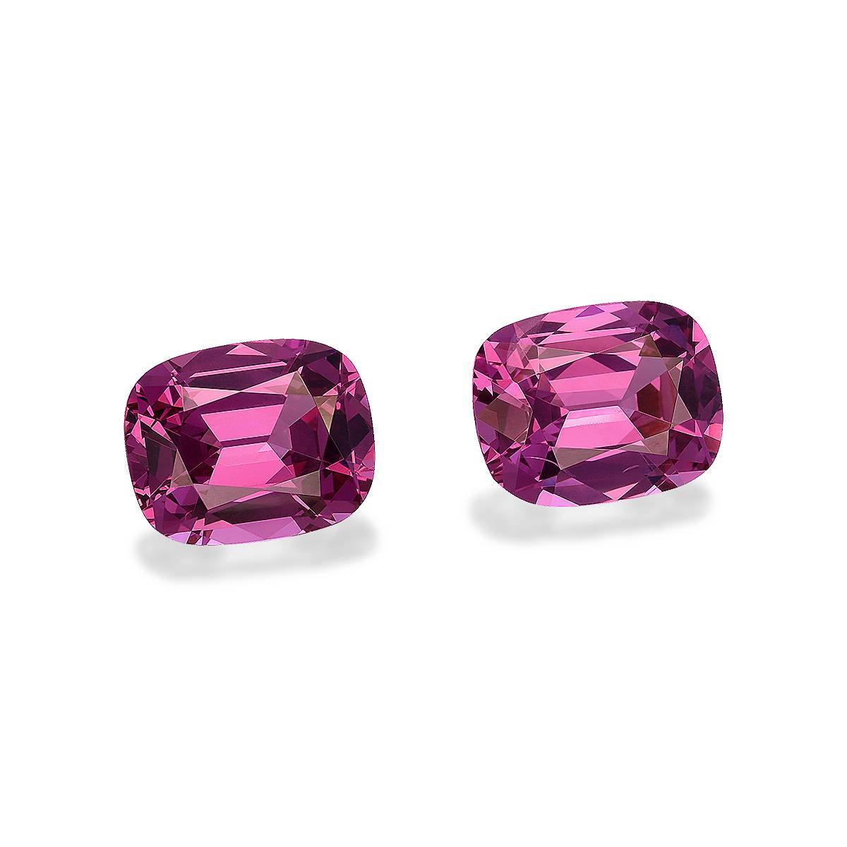 bubblegum pink rose garnet, 6.87ct cushion cut — view 3