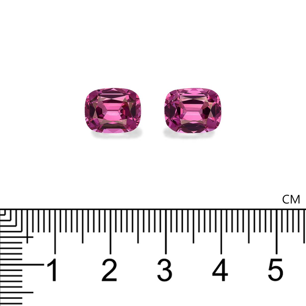 bubblegum pink rose garnet, 6.87ct cushion cut — view 4