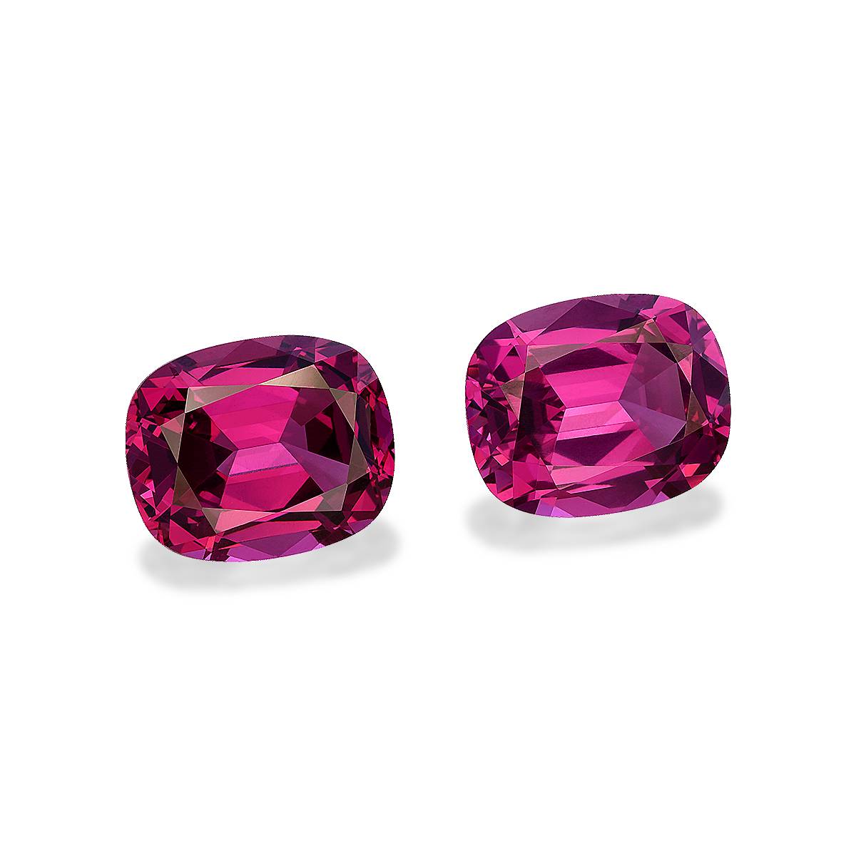 bubblegum pink rose garnet, 9.56ct cushion cut — view 3