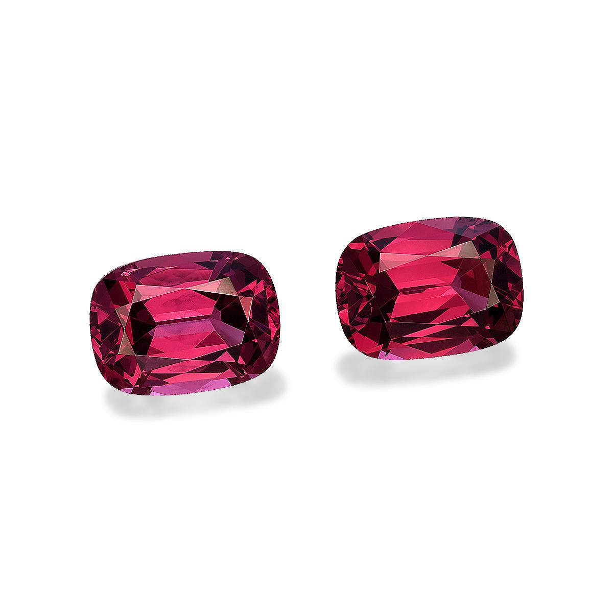 coral pink rose garnet, 12.68ct cushion cut — view 3