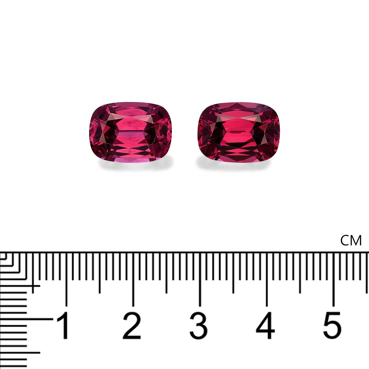 coral pink rose garnet, 12.68ct cushion cut — view 4